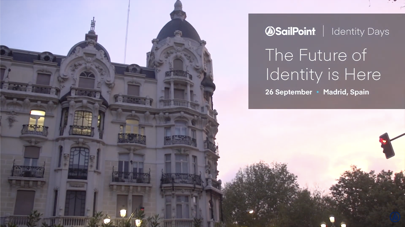 Title card of Identity Day Madrid 2019 - neat gothic architecture