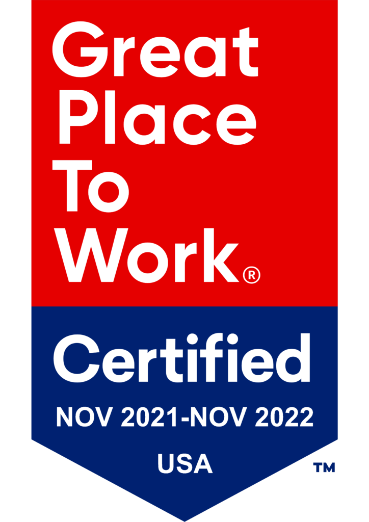 Great Place to Work Certified. November 2021 - November 2022