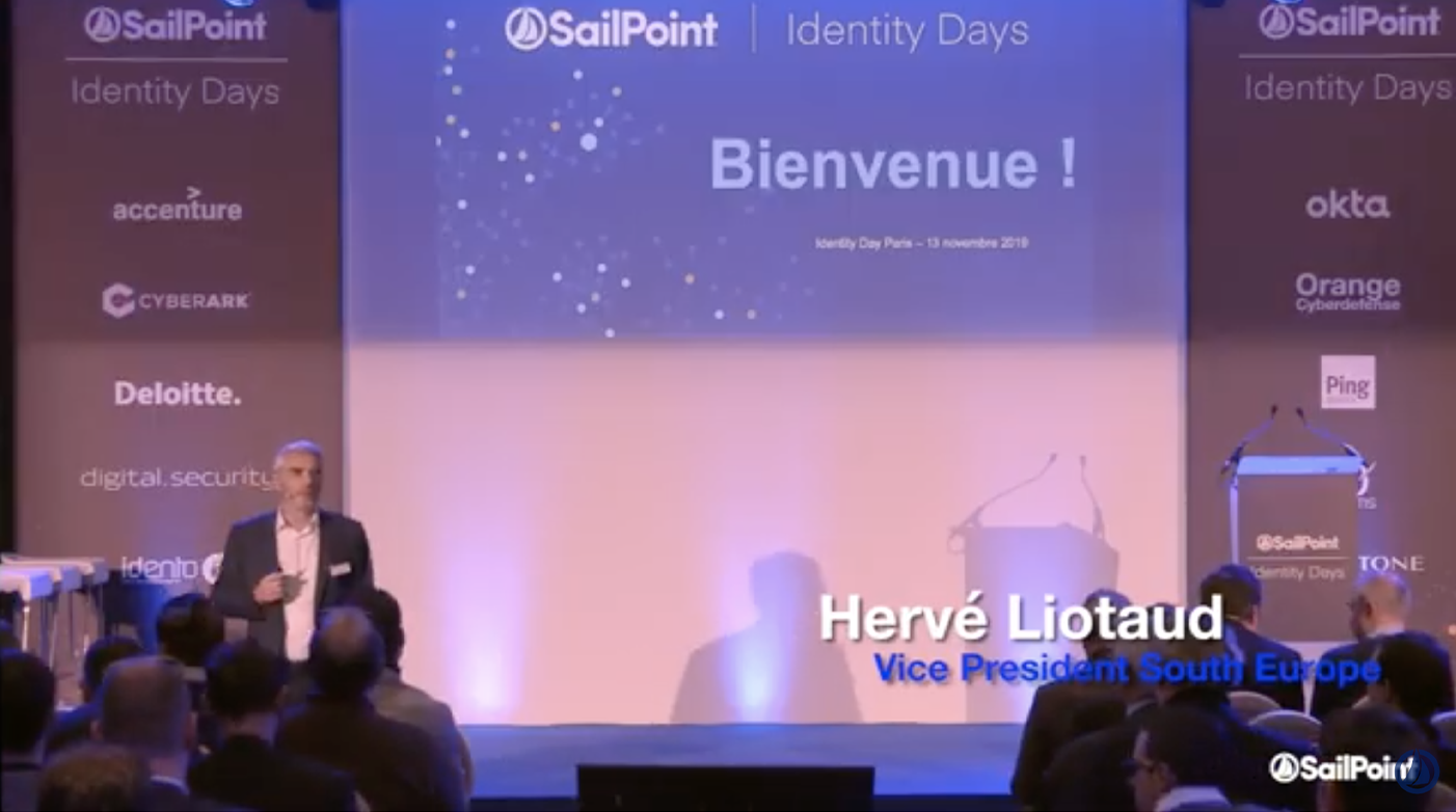 Herve Liotaud presenting at Identity Day Paris 2019